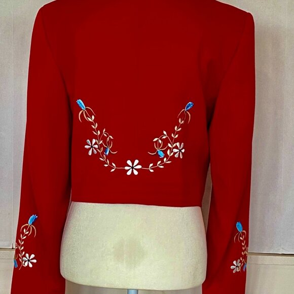 Manuel Cuevas Women's red cropped jacket - Picture 4 of 16